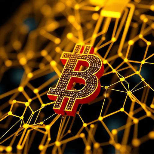 Abstract representation of blockchain technology and cryptocurrency