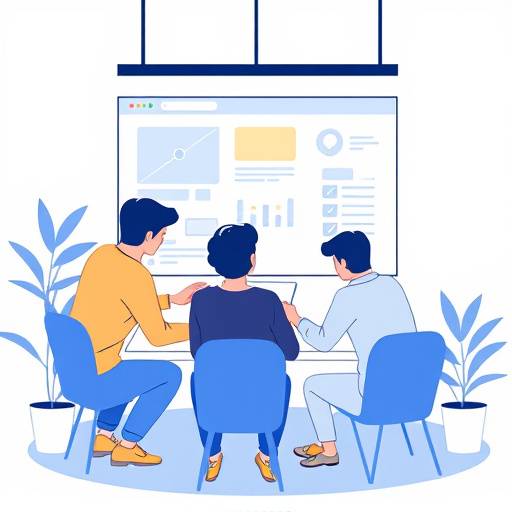 Illustration of team collaborating on website accessibility improvements